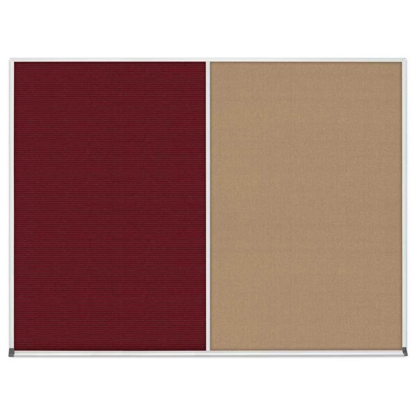 Triple Door Radius Corkboard, 96"x48", Sat, UV7006RC-SATIN-SURF